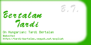 bertalan tardi business card